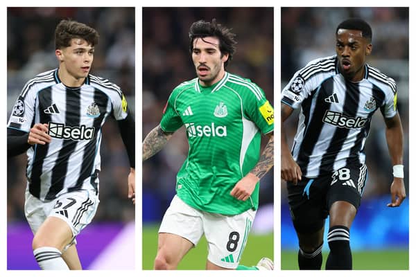 Lewis Miley, Sandro Tonali & Joe Willock