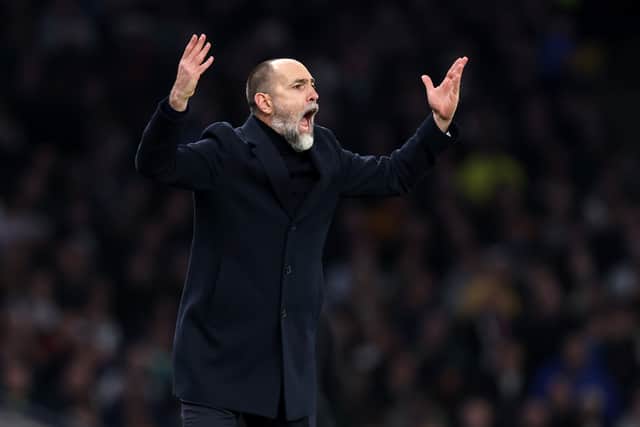 Igor Tudor gesticulates angrily on the touchline