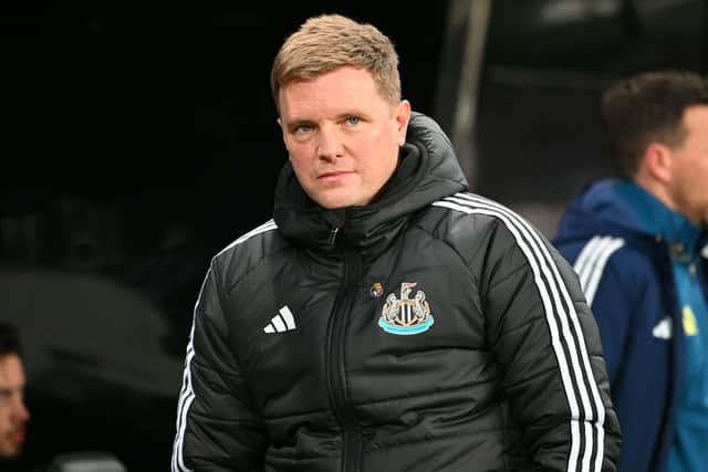 Eddie Howe looks on from the touchline