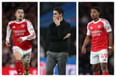 Gabriel Martinelli, Mikel Arteta & Myles Lewis-Skelly