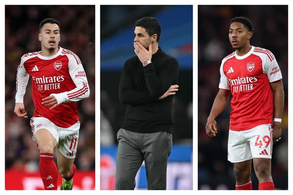 Gabriel Martinelli, Mikel Arteta & Myles Lewis-Skelly