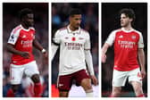 Bukayo Saka, William Saliba & Declan Rice