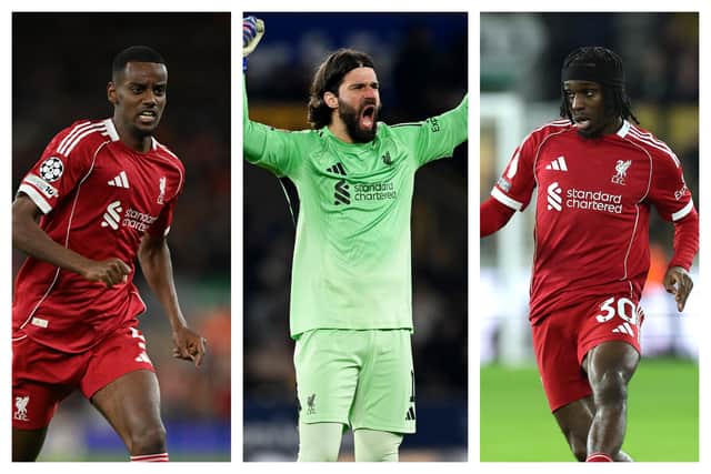 Alexander Isak, Alisson & Jeremie Frimpong
