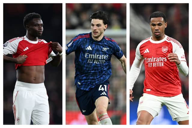 Bukayo Saka, Declan Rice & Gabriel