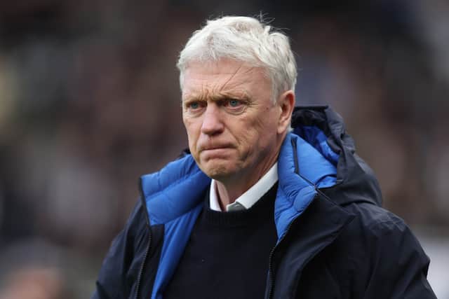 David Moyes looks on from the Everton touchline