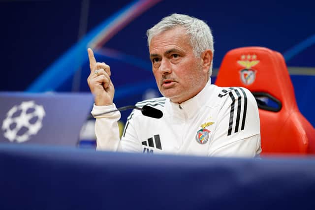 José Mourinho at a press conference ahead of a Champions League game against Real Madrid
