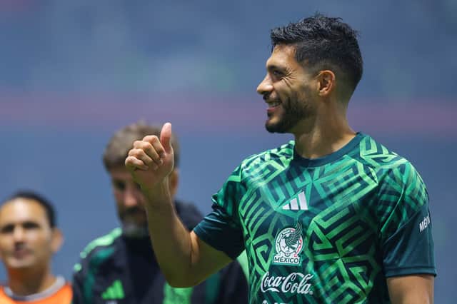 Veteran striker Raúl Jiménez after a warm-up win over Serbia