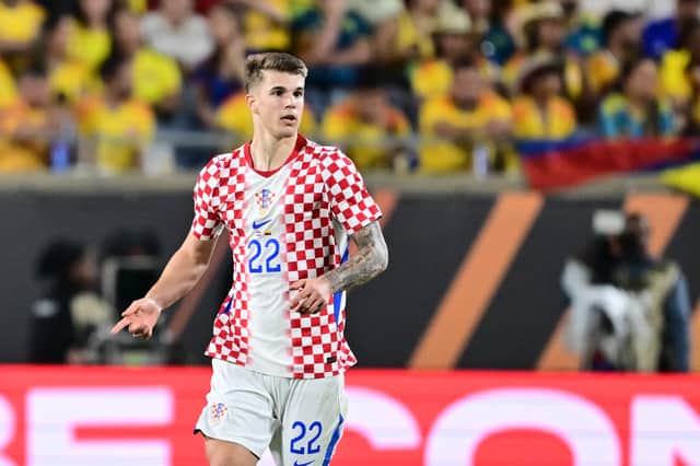 Luka Vušković in action against Colombia