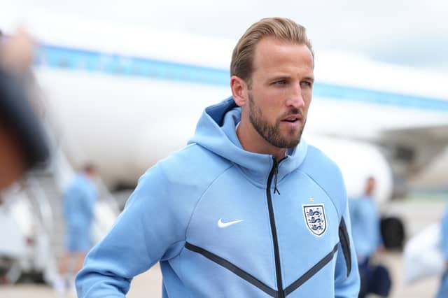 Harry Kane arrives in Kansas City