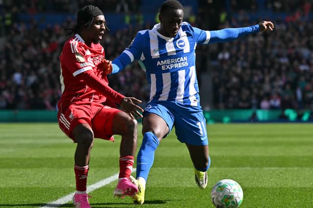 Yankuba Minteh has 10 goals in 73 appearances for Brighton
