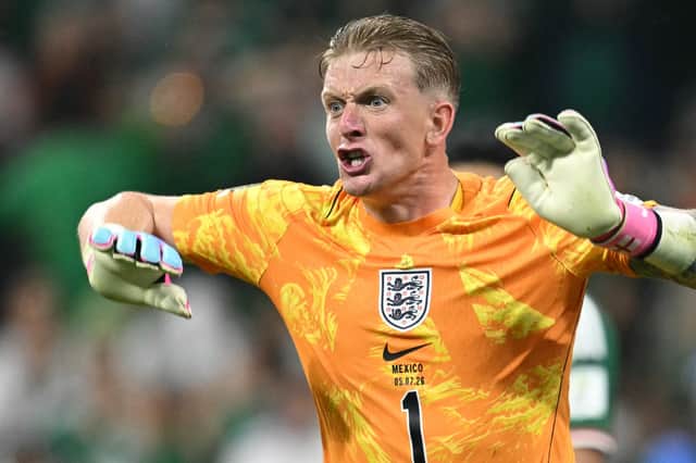 Jordan Pickford will pick up his 90th cap in the quarter-final against Norway