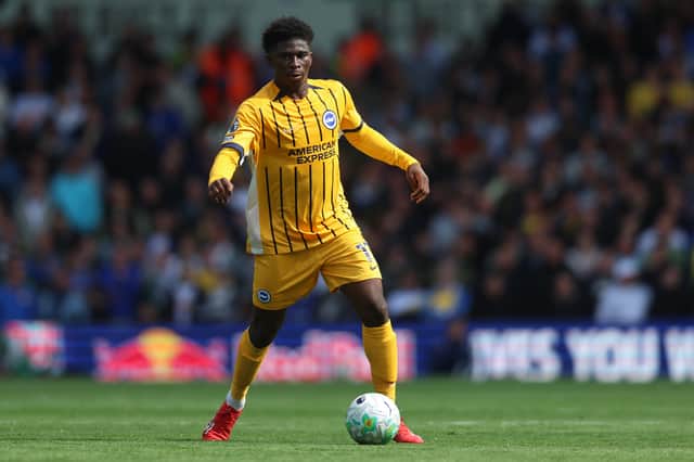 Brighton's Carlos Baleba is a long-term Man United transfer target