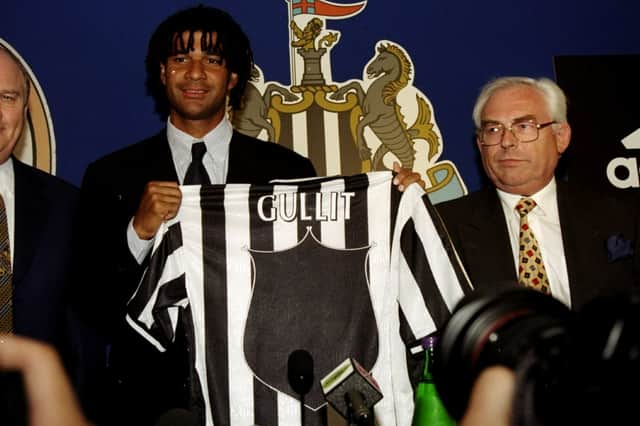 Ruud Gullit was appointed Newcastle manager in April 1998