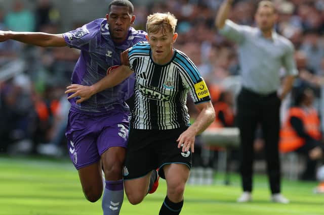 Lewis Hall gets the better of Bournemouth's Rayan - and got the better of every rival wonderkid to earn our number one spot