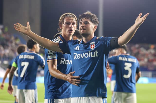 Martin Baturina made history by scoring Como's first ever Champions League goal