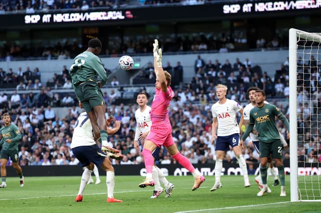 Everton's Thierno Barry came close to scoring in their 0-0 draw with Spurs