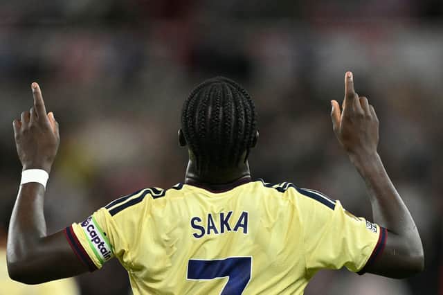 Arsenal's Bukayo Saka is looking back to his best