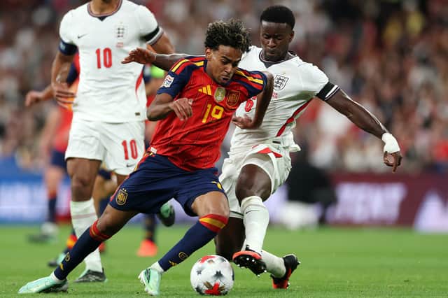 Marc Guéhi struggled to handle Lamine Yamal against Spain