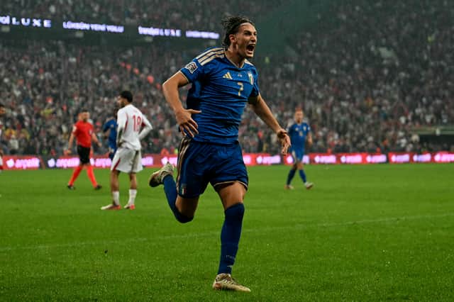 Inter's Francesco Pio Esposito scored twice for Italy during the last international break