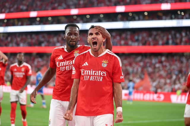 Benfica's Vangelis Pavlidis is said to be on the radar of three Premier League clubs