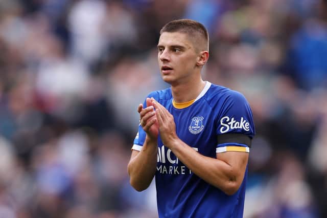 Vitalii Mykolenko is Everton's only recognised natural left-back in the senior squad