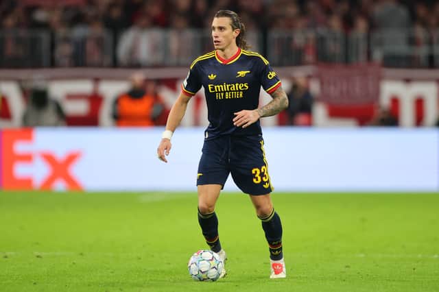 Arsenal defender Ricardo Calafiori is a doubt to face Liverpool this weekend due to injury