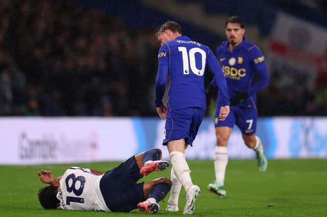 Cole Palmer was sent off during Chelsea's 2-0 Premier League loss to Tottenham