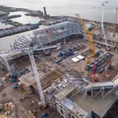 MAJOR PROJECT: Everton are building a long-awaited new stadium at Bramley Moore Dock