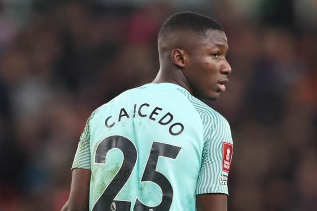 Brighton & Hove Albion midfielder Moisés Caicedo revealed he was ‘really close’ to joining Arsenal in the January transfer window – and admitted he ‘suffered a lot’ after the move broke down. Picture by Nathan Stirk/Getty Images