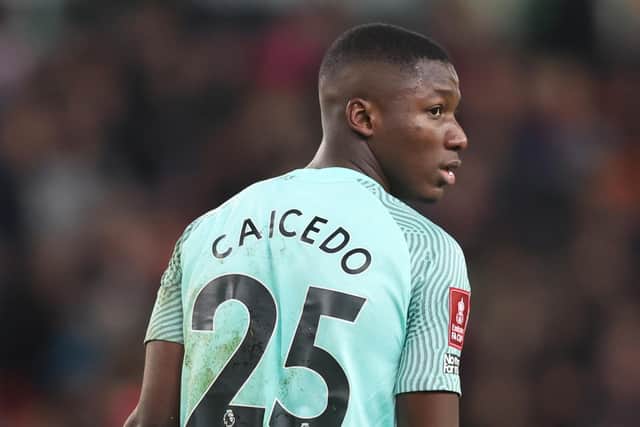Brighton & Hove Albion midfielder Moisés Caicedo revealed he was ‘really close’ to joining Arsenal in the January transfer window – and admitted he ‘suffered a lot’ after the move broke down. Picture by Nathan Stirk/Getty Images