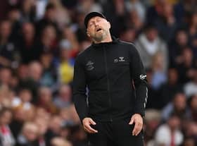 Ralph Hasenhuttl, Manager of Southampton reacts during a Premier League defeat