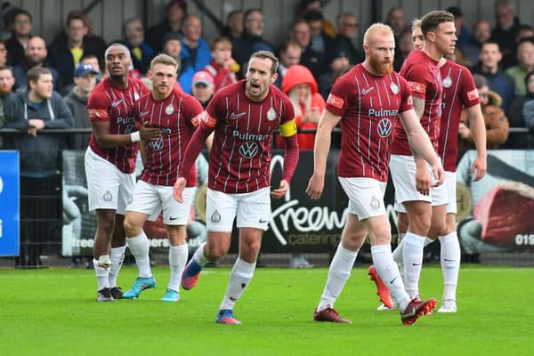 South Shields defeated Scunthorpe United to set up the clash with Forest Green Rovers
