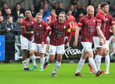 South Shields defeated Scunthorpe United to set up the clash with Forest Green Rovers