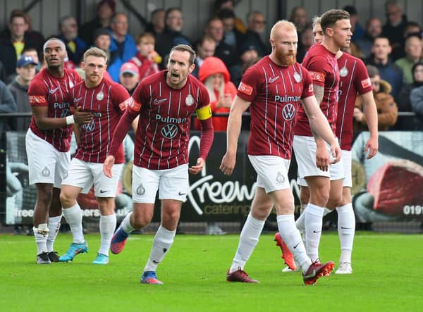 South Shields defeated Scunthorpe United to set up the clash with Forest Green Rovers