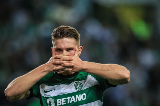 Sporting's Portuguese forward Viktor Gyokeres had few chances to shine at Brighton