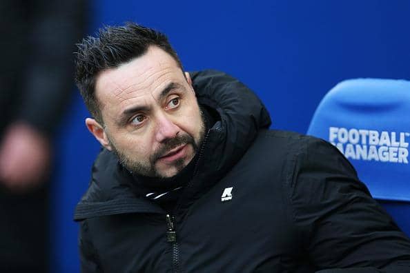 Roberto De Zerbi, Manager of Brighton & Hove Albion is preparing his team for Monday night's Premier League clash against Wolves at the Amex Stadium