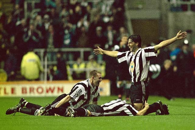“On a day where Newcastle would have taken one-nil, here they are looking for number five with Phillipe Albert ooohh, absolutely glorious.” - Howay 5-0.
(Photo by Stu Forster/Allsport/Getty Images)
