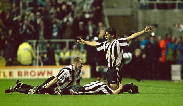 “On a day where Newcastle would have taken one-nil, here they are looking for number five with Phillipe Albert ooohh, absolutely glorious.” - Howay 5-0.
(Photo by Stu Forster/Allsport/Getty Images)