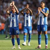 Brighton and Hove Albion midfielder Alexis Mac Allister looked emotional at the final whistle