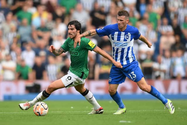 Newcastle midfielder Sandro Tonali was handed a suspended two-month ban