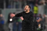 Roberto De Zerbi saw his side suffer a 4-0 loss in Roma