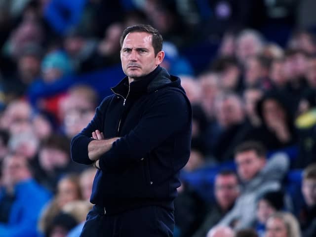 Everton manager Frank Lampard who is planning for Friday's Man Utd clash as his Everton job hangs by a thread.