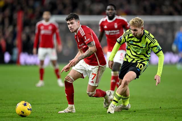 Neco Williams was linked with Leeds United in January and is now said to be on Newcastle United's radar - as is Emile Smith Rowe. Image: Shaun Botterill/Getty Images