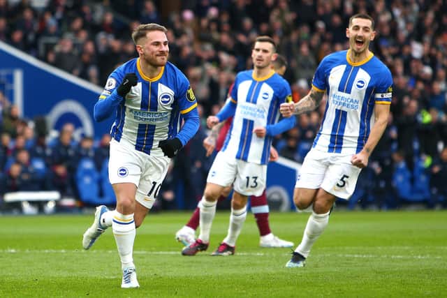 Mac Allister has been in superb form for Albion in the last two seasons and was also a key part of Argentina’s World Cup triumph in Qatar. (Photo by Charlie Crowhurst/Getty Images)