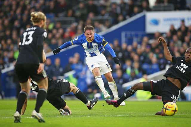 Brighton & Hove Albion star Alexis Mac Allister would ‘love a top club move’ in the summer, according to transfer expert Fabrizio Romano. Picture by Steve Bardens/Getty Images